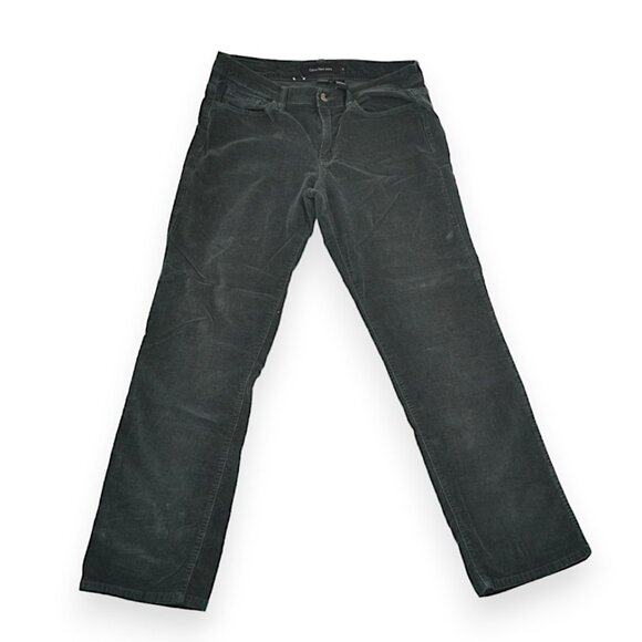 Calvin Klein Jeans Dark Forest Green Straight Leg Stretch Corduroy Pants M L 12 - Picture 1 of 3